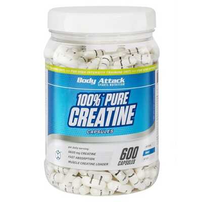 Body Attack 100% Pure Creatine 600 Kapseln