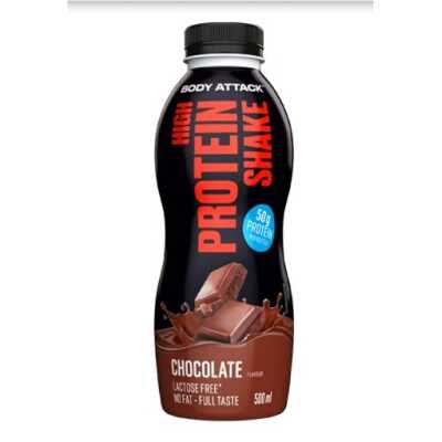 Body Attack High Protein Shake 12x500ml Schokolade 'NEU