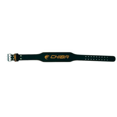 Chiba - 40810 - Ledergürtel schwarz/gold S