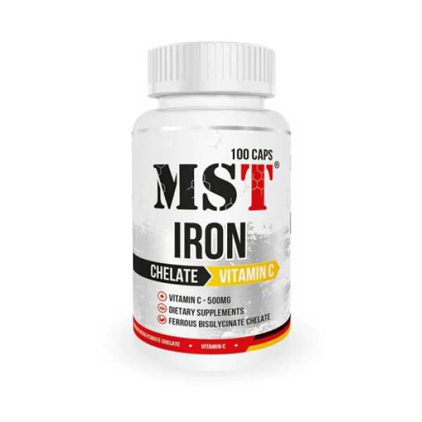 MST - Iron Chelate + Vitamin C 500mg 100 Caps