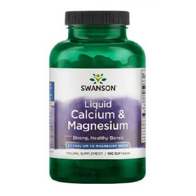 Swanson Liquid Calcium & Magnesium 100 Kaps.
